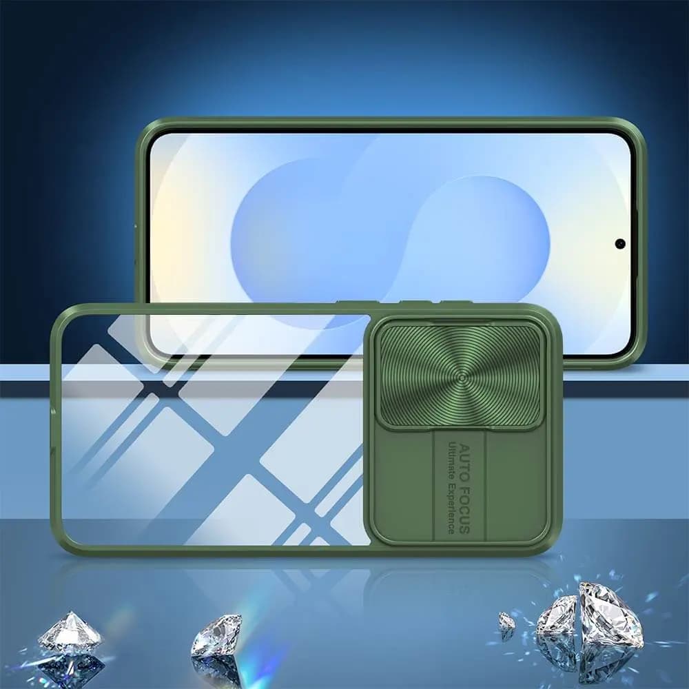 Coque avec cache caméra – Samsung Galaxy S25+ – PROTECT IE027 Vert Foncé - Vue 3