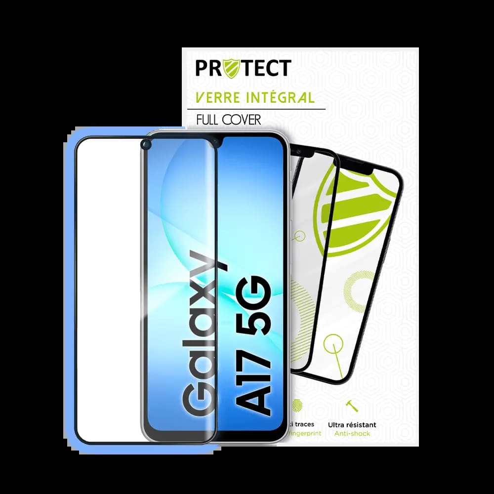 Verre trempé intégral 5D 9H – protection écran compatible Samsung Galaxy A17 5G / A17 4G – PROTECT Noir - Vue 24