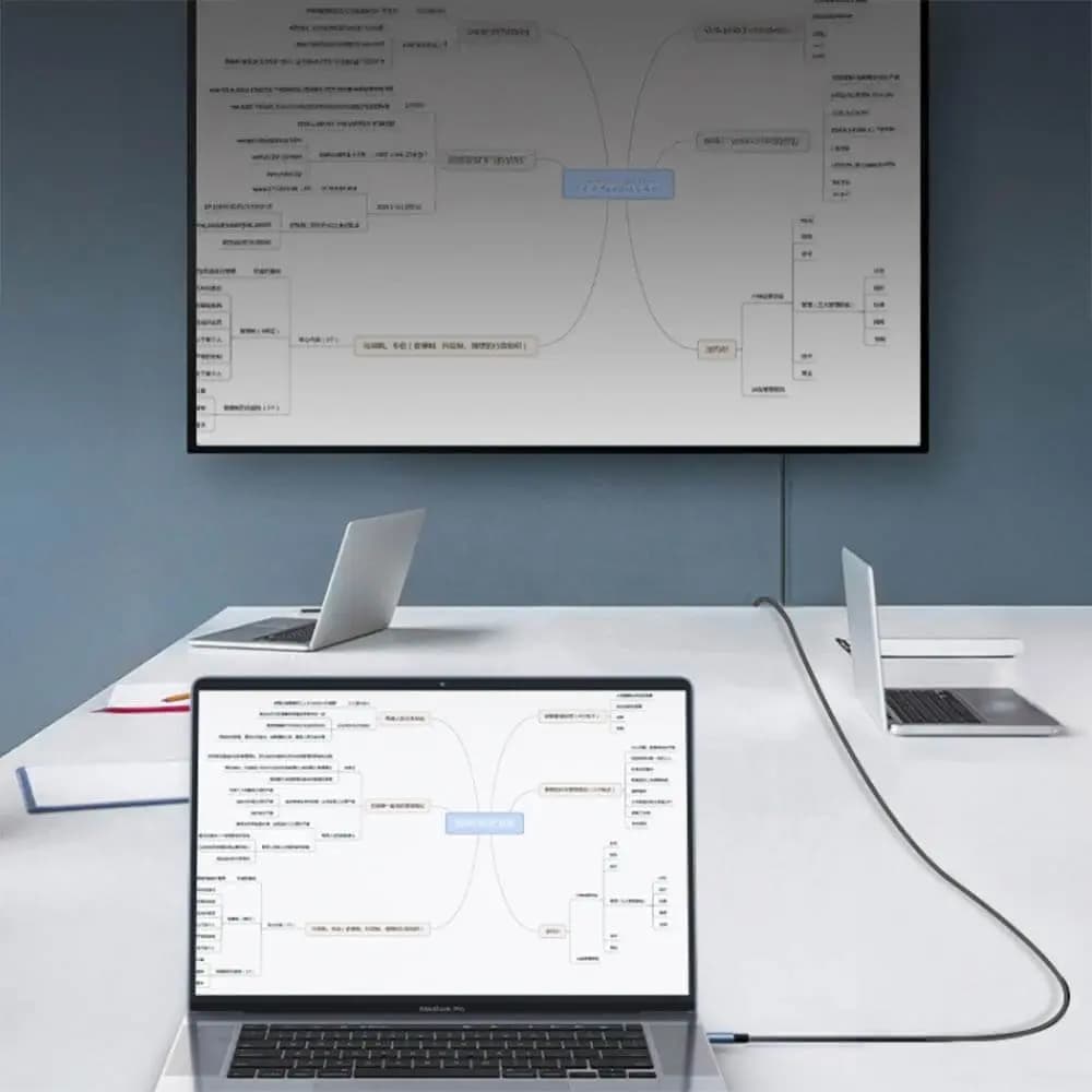 Câble USB-C vers HDMI 4K 60Hz (2m) – Yesido HM10 Noir - Vue 64