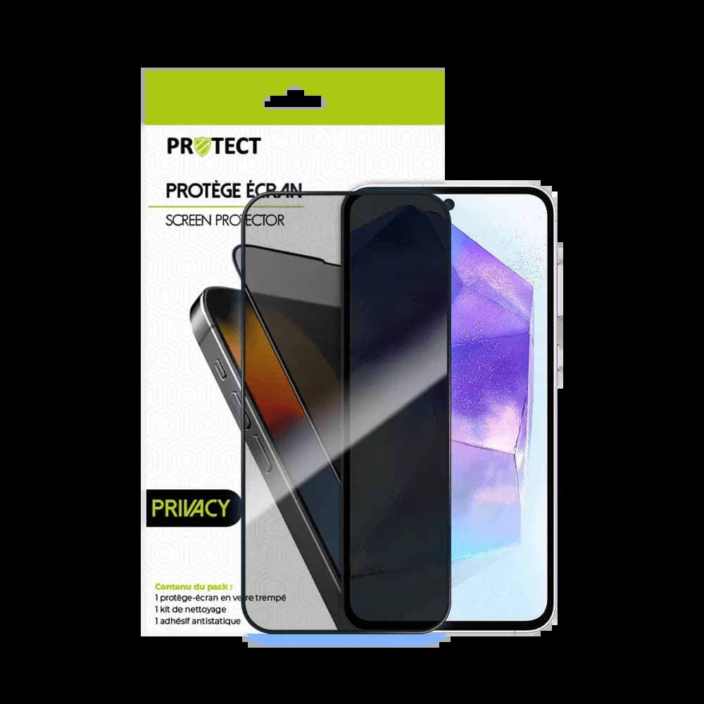 Verre trempé anti-espions 9H – compatible Samsung Galaxy A16 5G / A16 4G – PROTECT Transparent - Vue 20