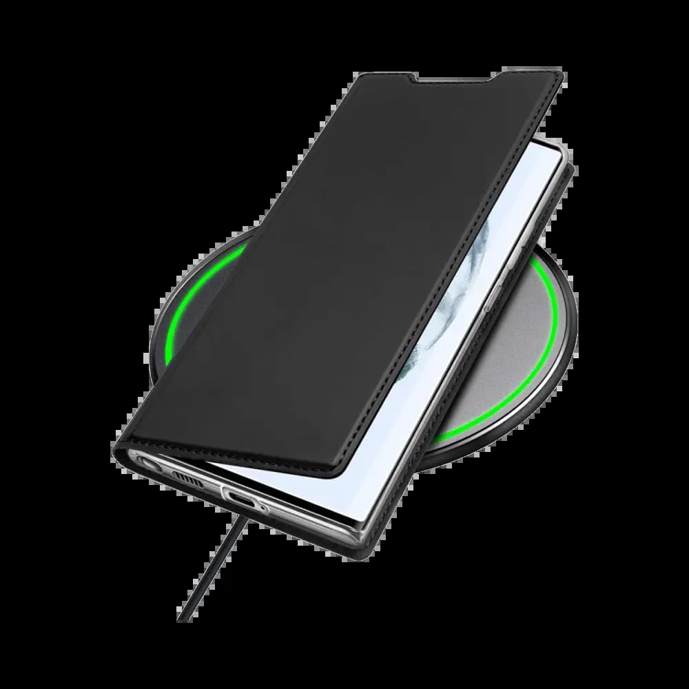 Housse folio Samsung Galaxy S22 Ultra porte-carte – Dux Ducis Skin Pro Noir - Vue 5
