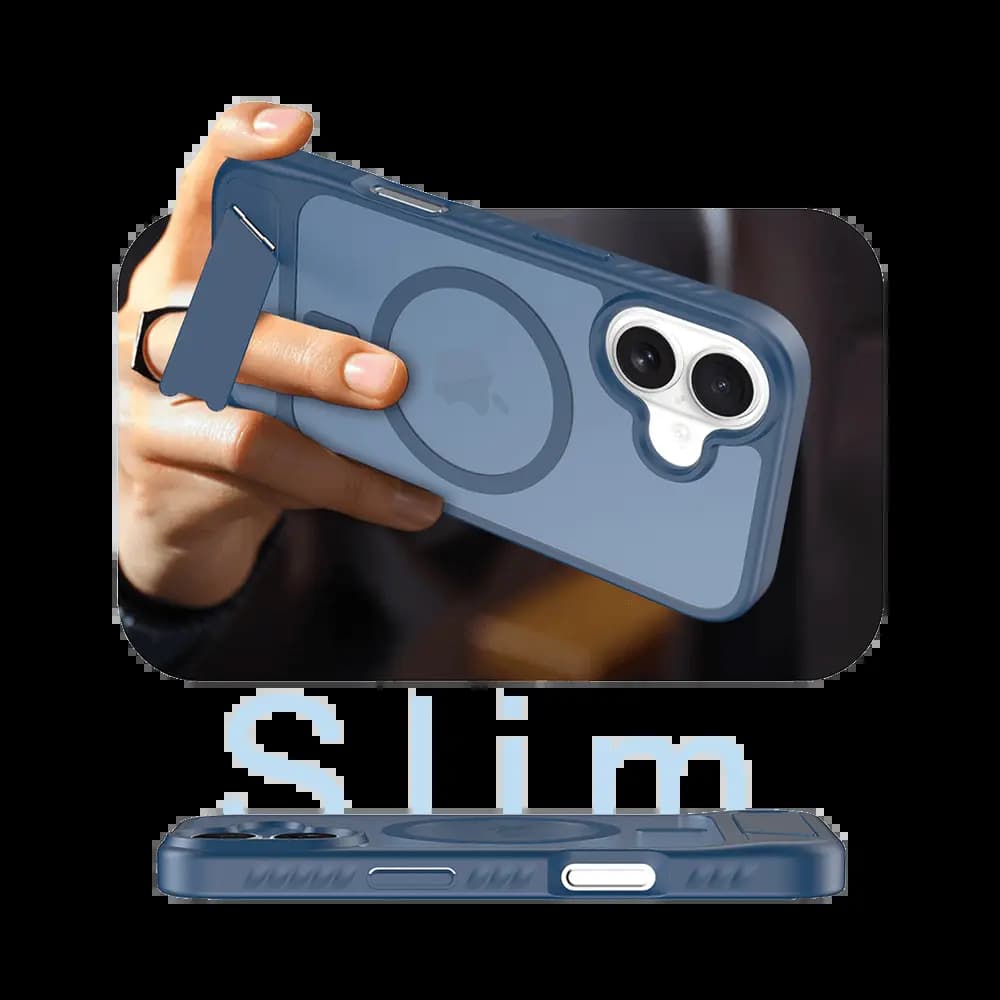 Coque de protection MagSafe avec support – Apple iPhone 17 – PROTECT IF014 Bleu - Vue 5