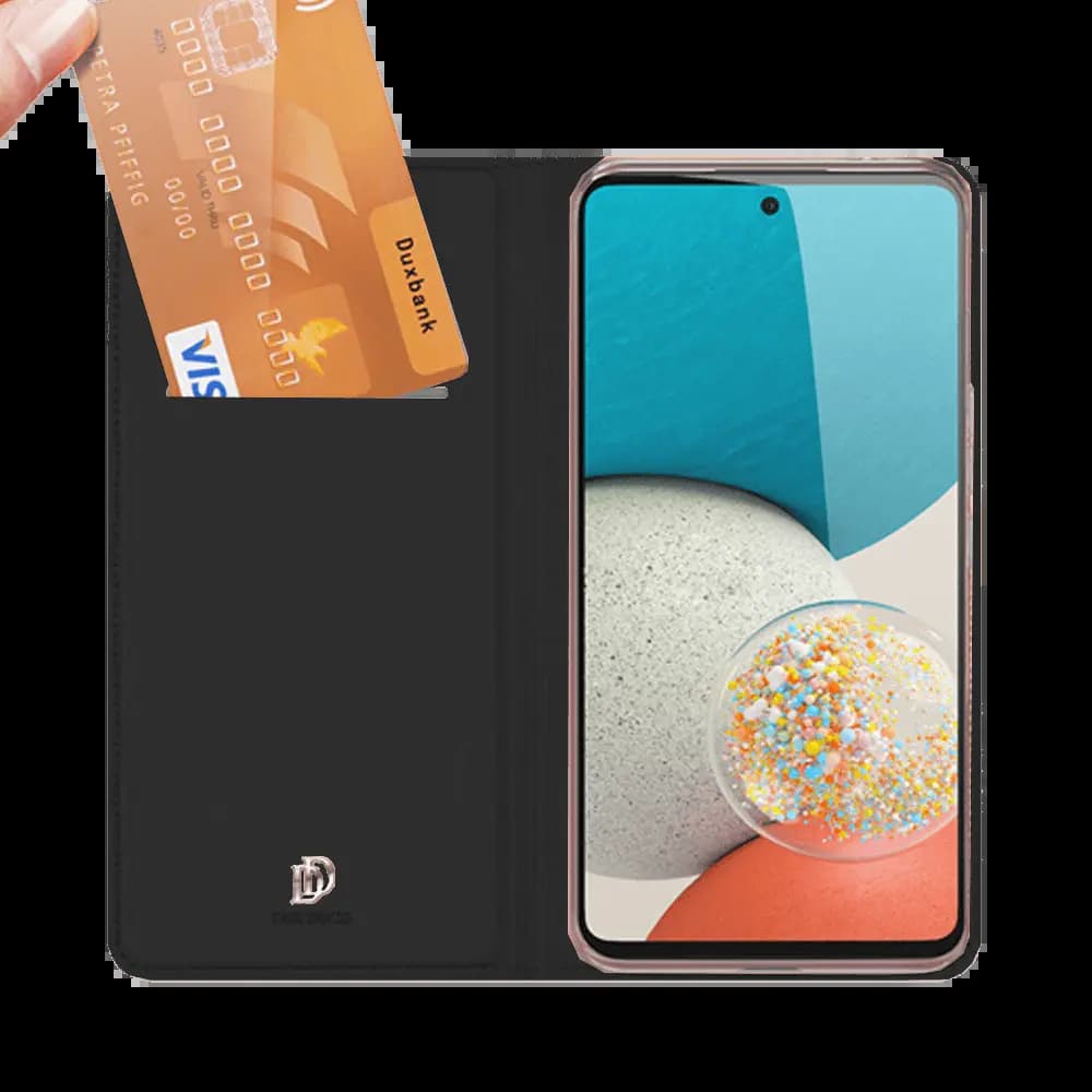 Housse folio Samsung Galaxy A53 porte-carte – Dux Ducis Skin Pro Noir - Vue 3