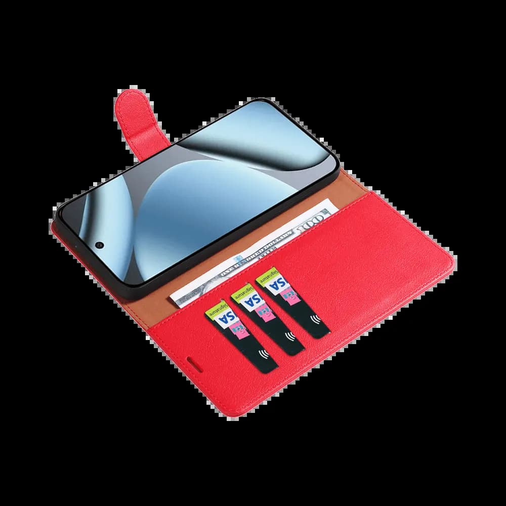 Housse folio anti-RFID compatible Google Pixel 9 / 9 Pro / 10/ 10 Pro PROTECT IP011 Rouge - Vue 7