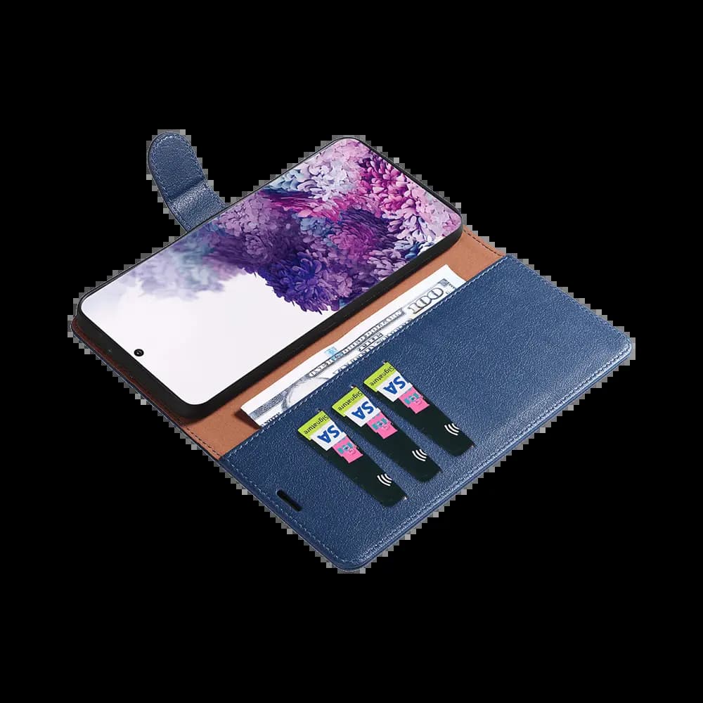 Housse folio anti-RFID Samsung Galaxy S20 FE – PROTECT IP011 Bleu Marine - Vue 7