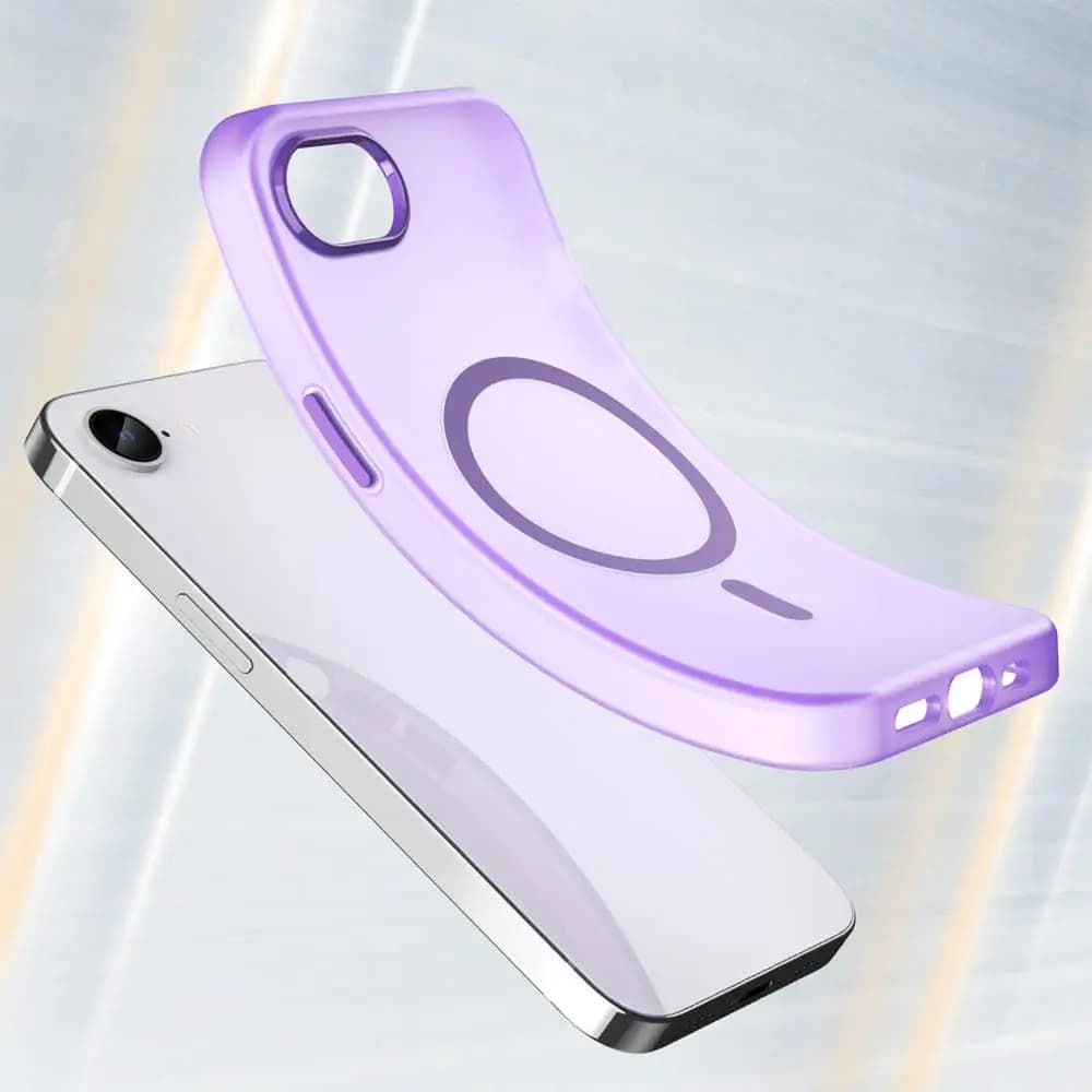 Coque MagSafe iPhone 16e / iPhone 17e bi-matière – PROTECT MF-006 Violet Foncé  - Vue 4