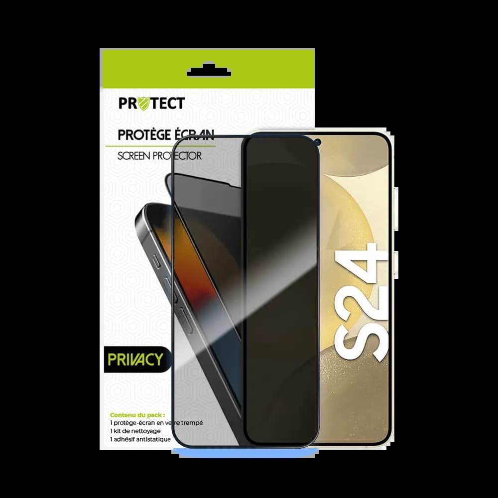 Verre trempé anti-espions 9H – Samsung Galaxy S24 5G – PROTECT Transparent - Vue 20