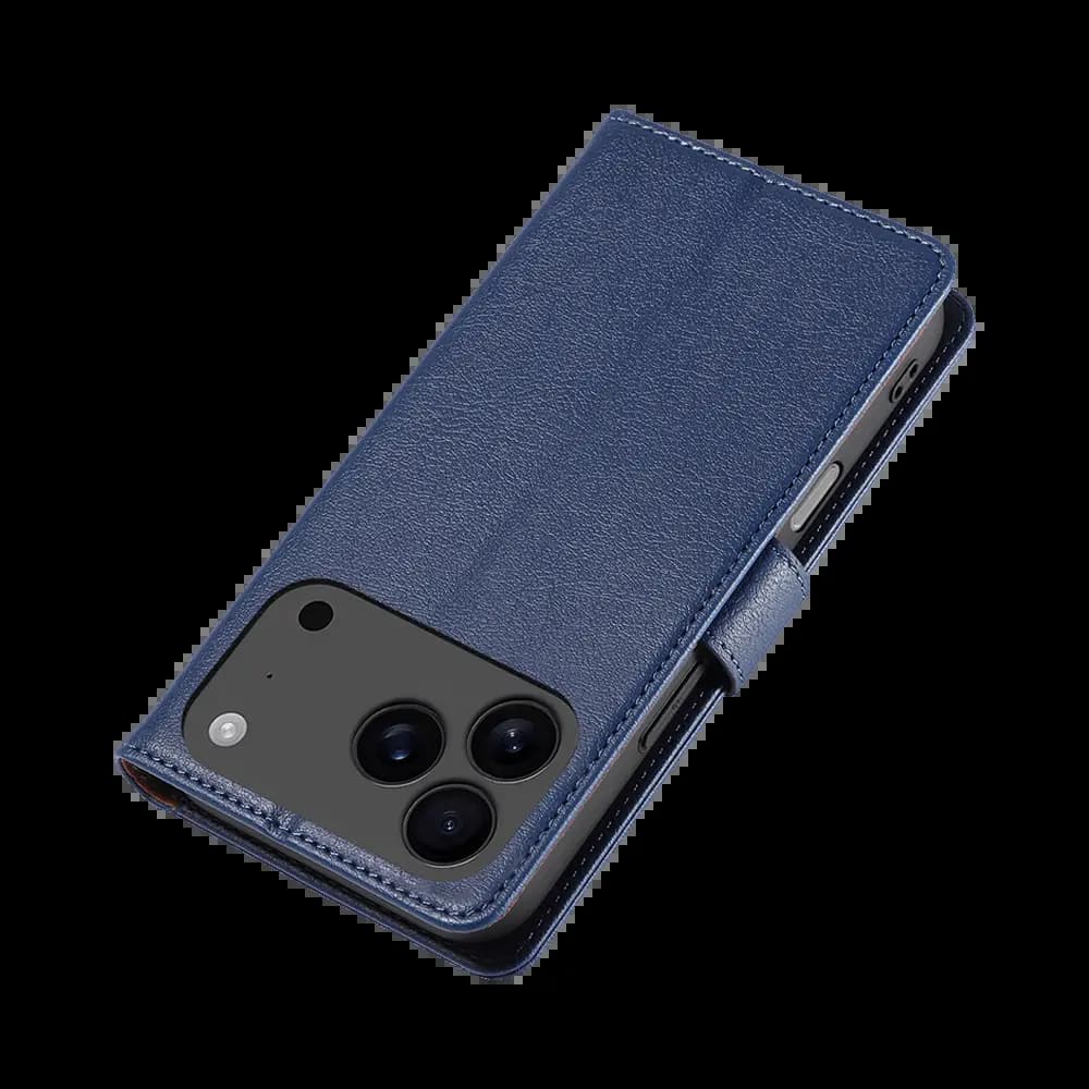 Housse folio anti-RFID iPhone 17 Pro Max – PROTECT IP011 Bleu Marine - Vue 48