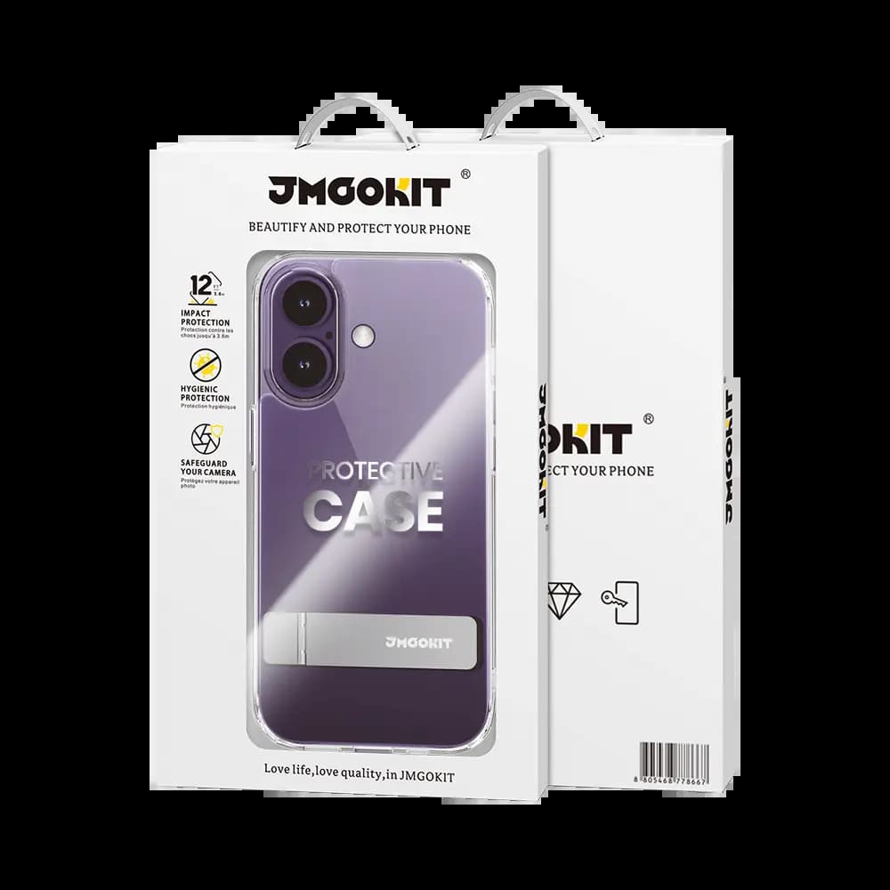 Coque de Protection Metal Bracket JMGOKIT pour Apple iPhone 17 Transparent - Vue 18