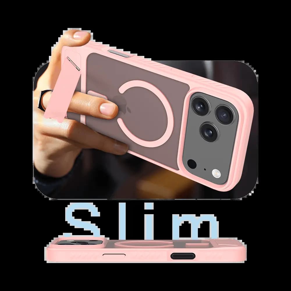 Coque de protection MagSafe avec support – Apple iPhone 17 Pro Max – PROTECT IF014 Rose - Vue 5