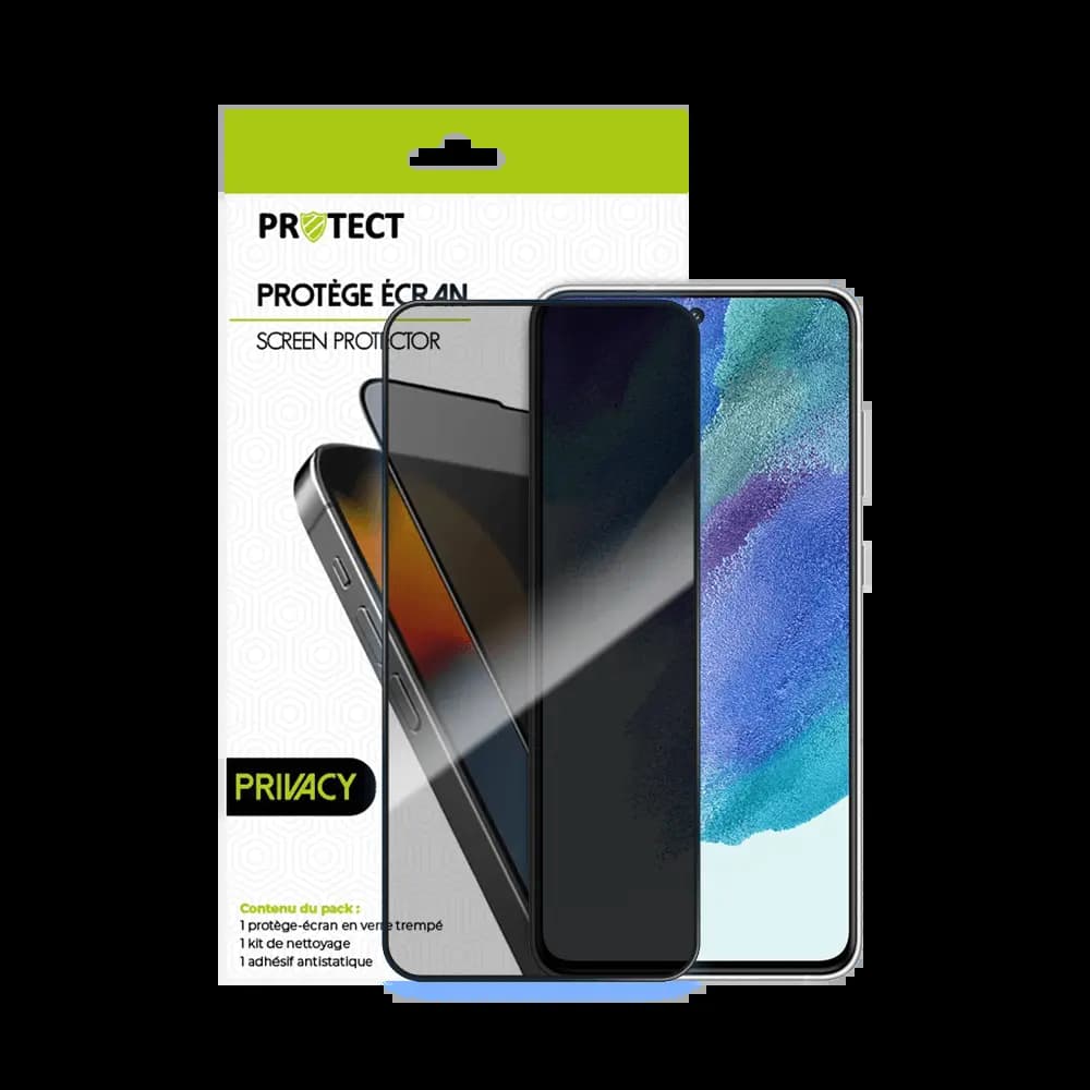 Verre trempé anti-espions 9H – Samsung Galaxy S21 FE – PROTECT Transparent - Vue 20