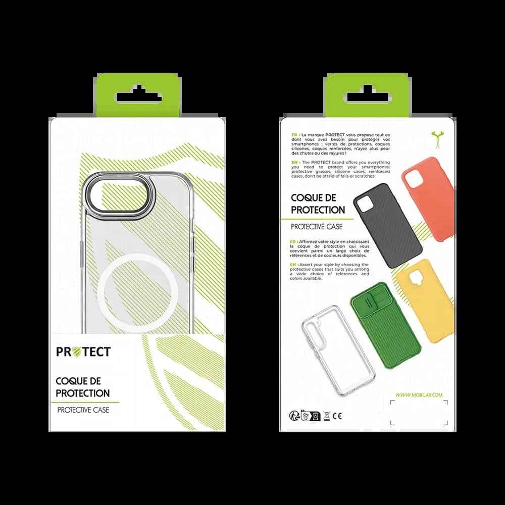 Coque MagSafe antichoc iPhone 16e / iPhone 17e – PROTECT MS01 Blanc - Vue 12