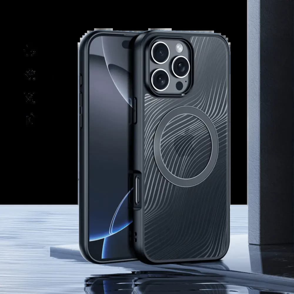 Coque anti-chocs finition mate – iPhone 16 Pro Max – Dux Ducis Aimo Noir - Vue 3