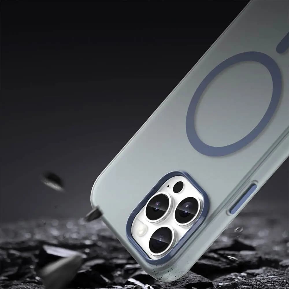 Coque MagSafe bi-matière – iPhone 13 Pro – PROTECT MF-006 Bleu Marine - Vue 24