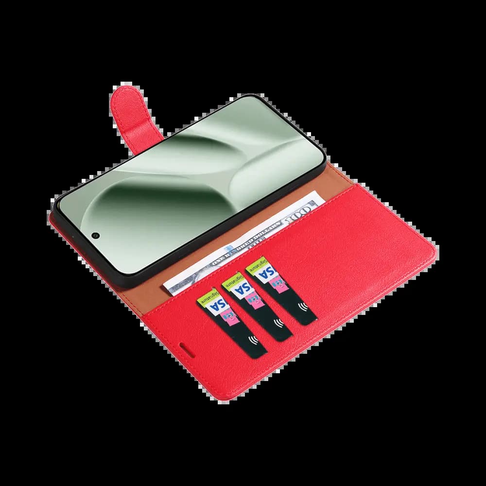 Housse folio anti-RFID compatible Google Pixel 9 Pro XL / 10 Pro XL PROTECT IP011 Rouge - Vue 7