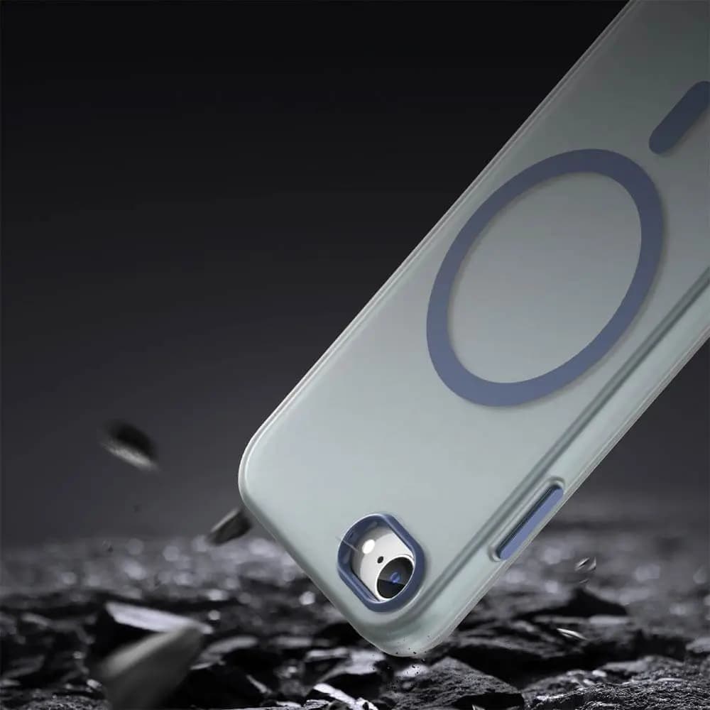 Coque MagSafe bi-matière – compatible iPhone 7 / 8 / SE (2nd & 3e Gen) – PROTECT MF-006 Bleu Marine - Vue 24