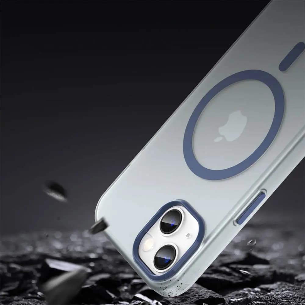 Coque MagSafe bi-matière – iPhone 13 – PROTECT MF-006 Bleu Marine - Vue 24