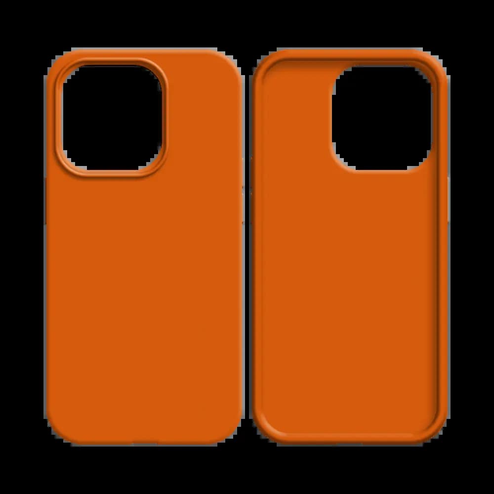 Coque silicone iPhone 13 Pro - Orange - Vue 12