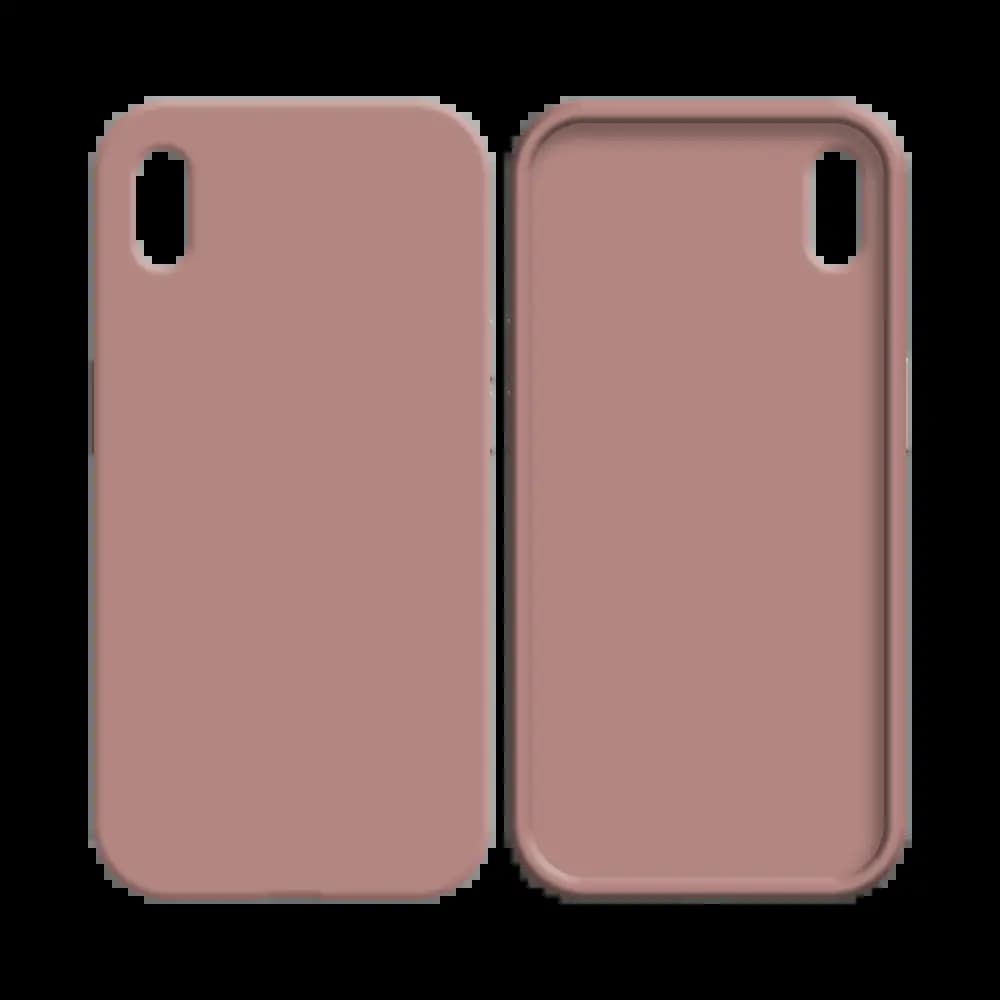 Coque silicone iPhone XS Max - Rose - Vue 8