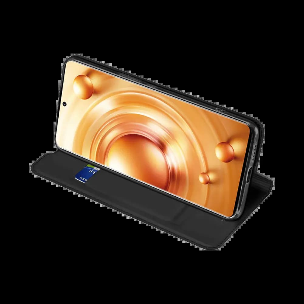 Housse folio Vivo X80 Pro porte-carte – Dux Ducis Skin Pro Noir - Vue 6