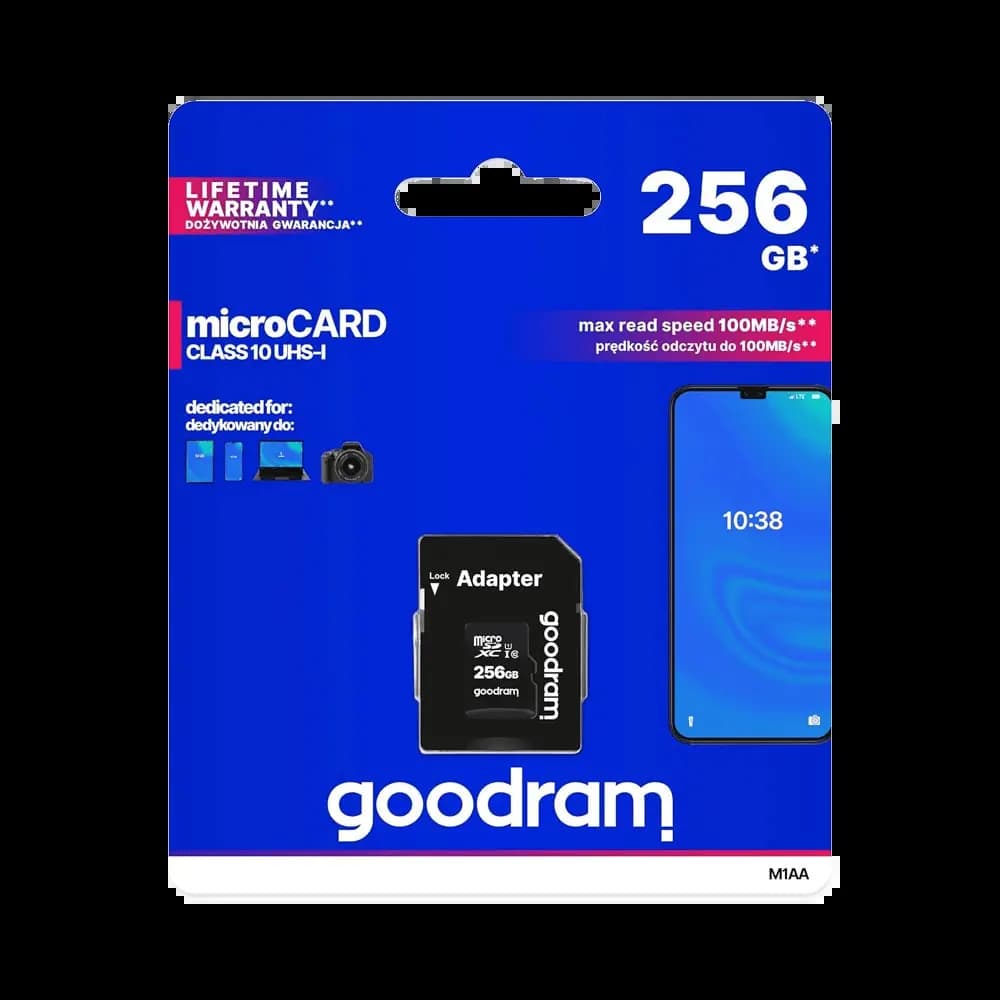 Carte mémoire Goodram SD CARD (256Go) Class 10 UHS-I + Adaptateur   - Vue 42