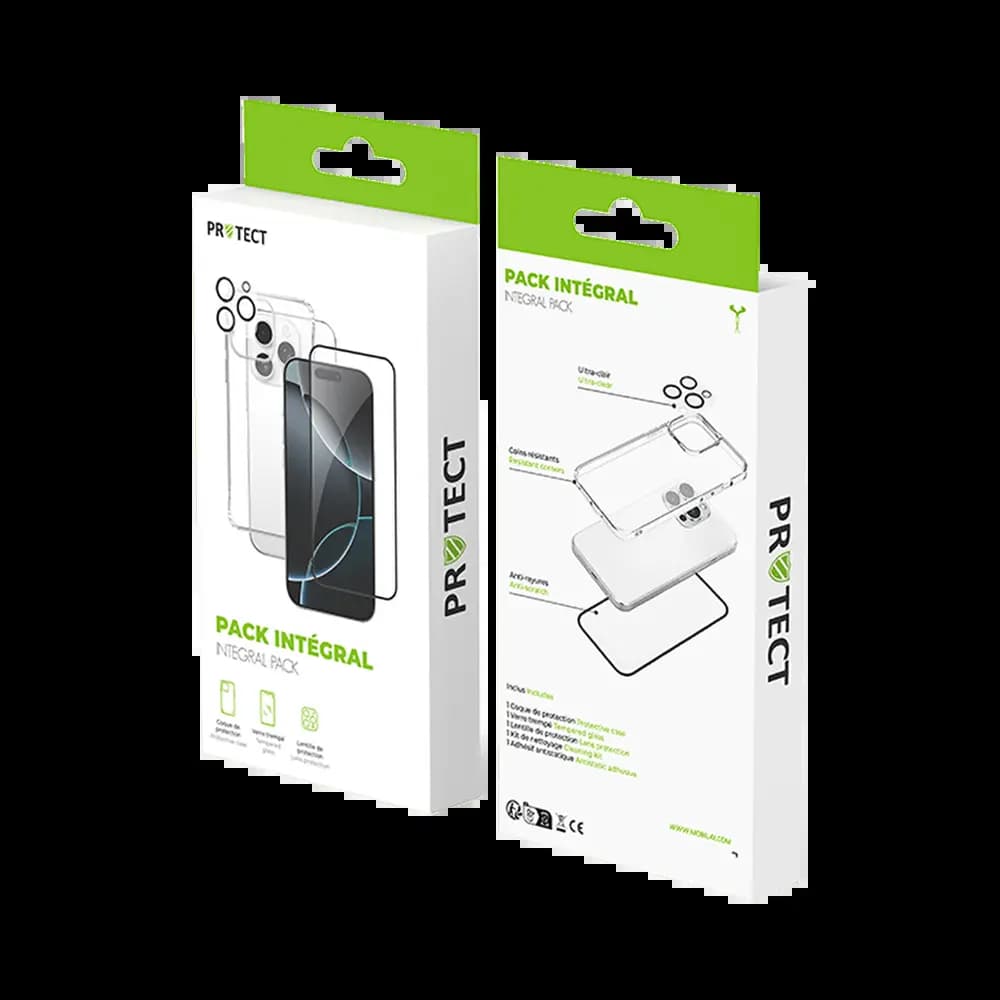 Pack de protection coque + protection lentille + verre trempé pour iPhone Air - PROTECT Transparent - Vue 40