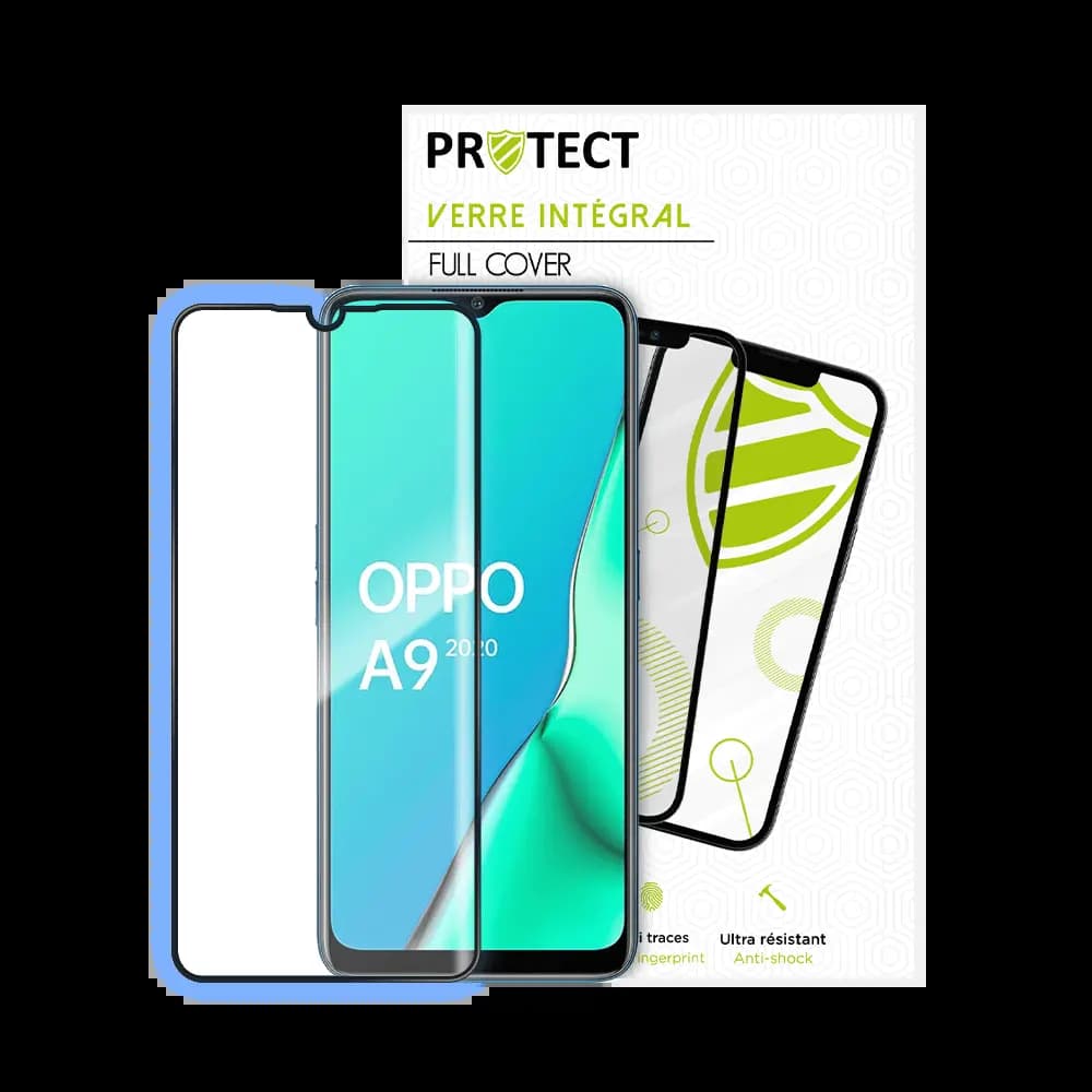 Verre trempé intégral 5D 9H – protection écran compatible OPPO A5 2020 / A9 2020 – PROTECT Noir - Vue 24