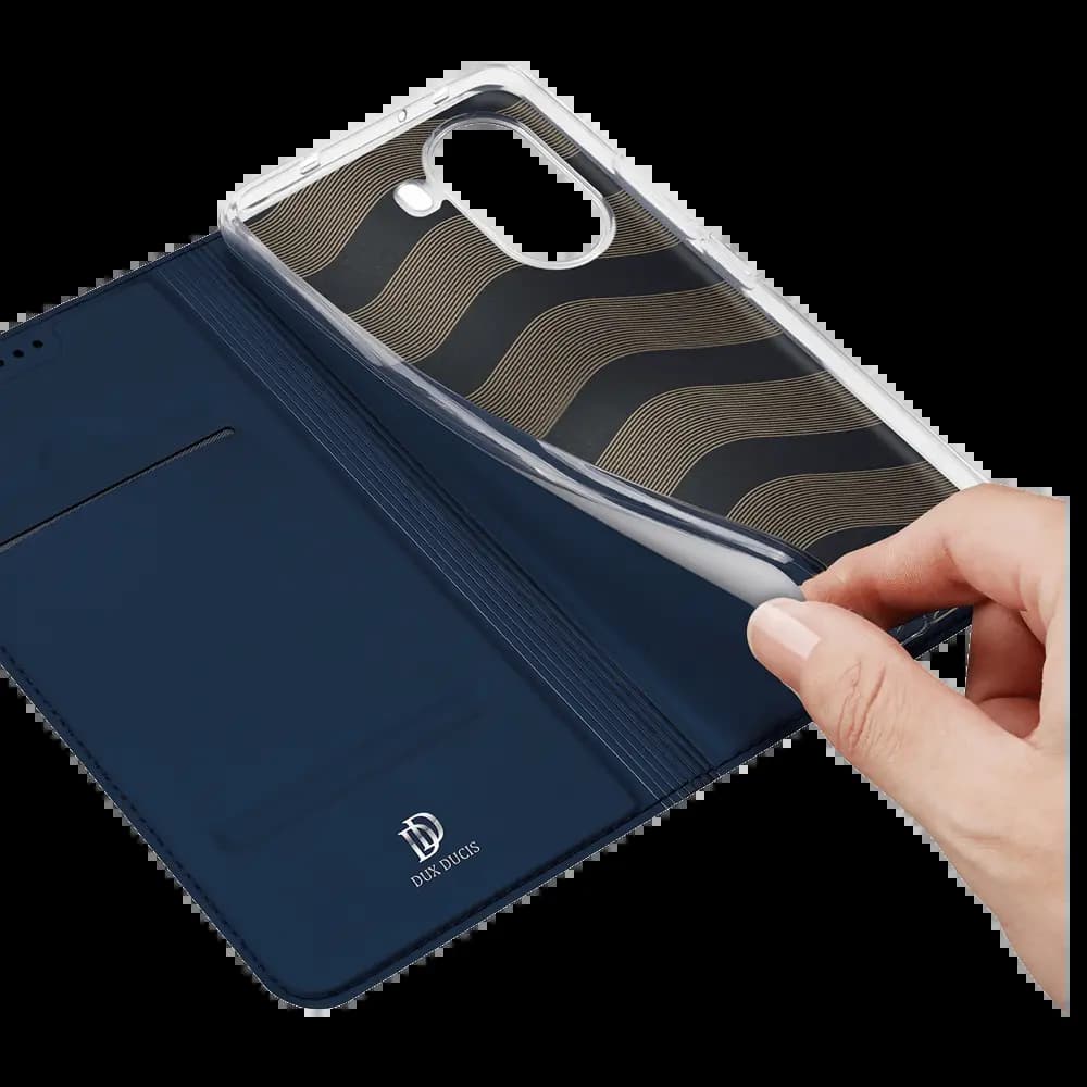 Housse folio Poco X7 Pro 5G porte-carte – Dux Ducis Skin Pro Bleu - Vue 30
