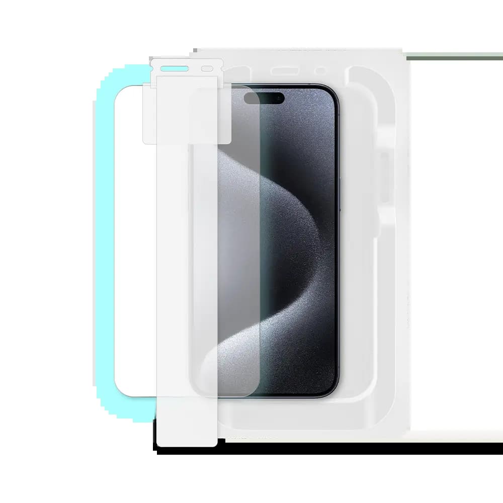 Verre trempé (x2) iPhone 15 Pro Max - applicateur installation facile - PROTECT - Vue 5