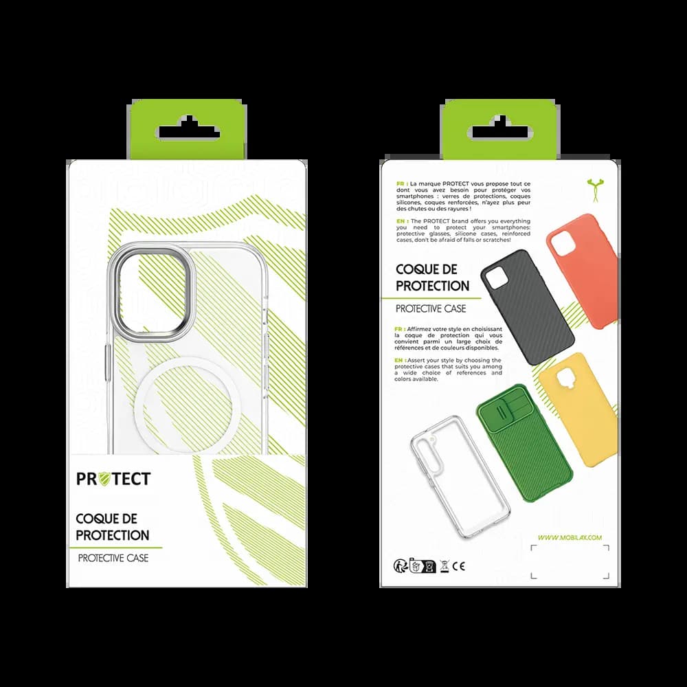 Coque MagSafe antichoc iPhone 17 – PROTECT MS01 Blanc - Vue 12