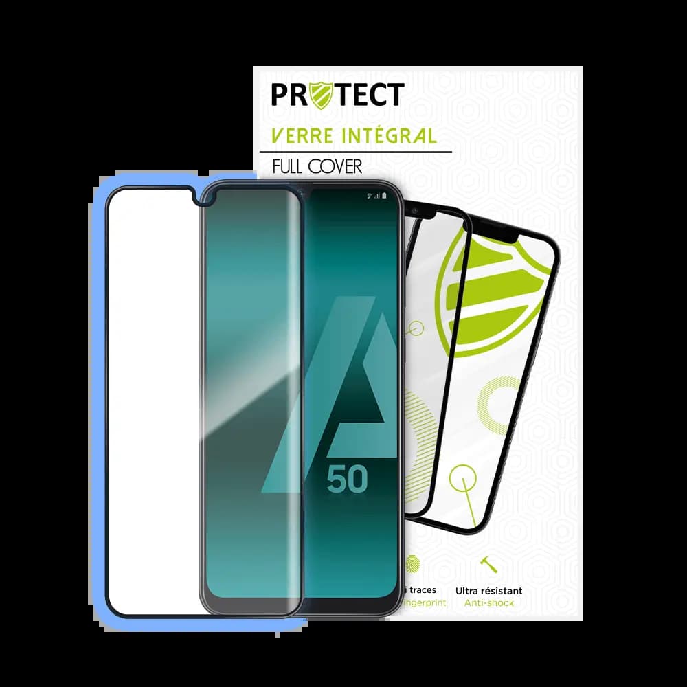 Verre trempé intégral Samsung Galaxy A50 protection écran 9H – PROTECT Noir - Vue 8