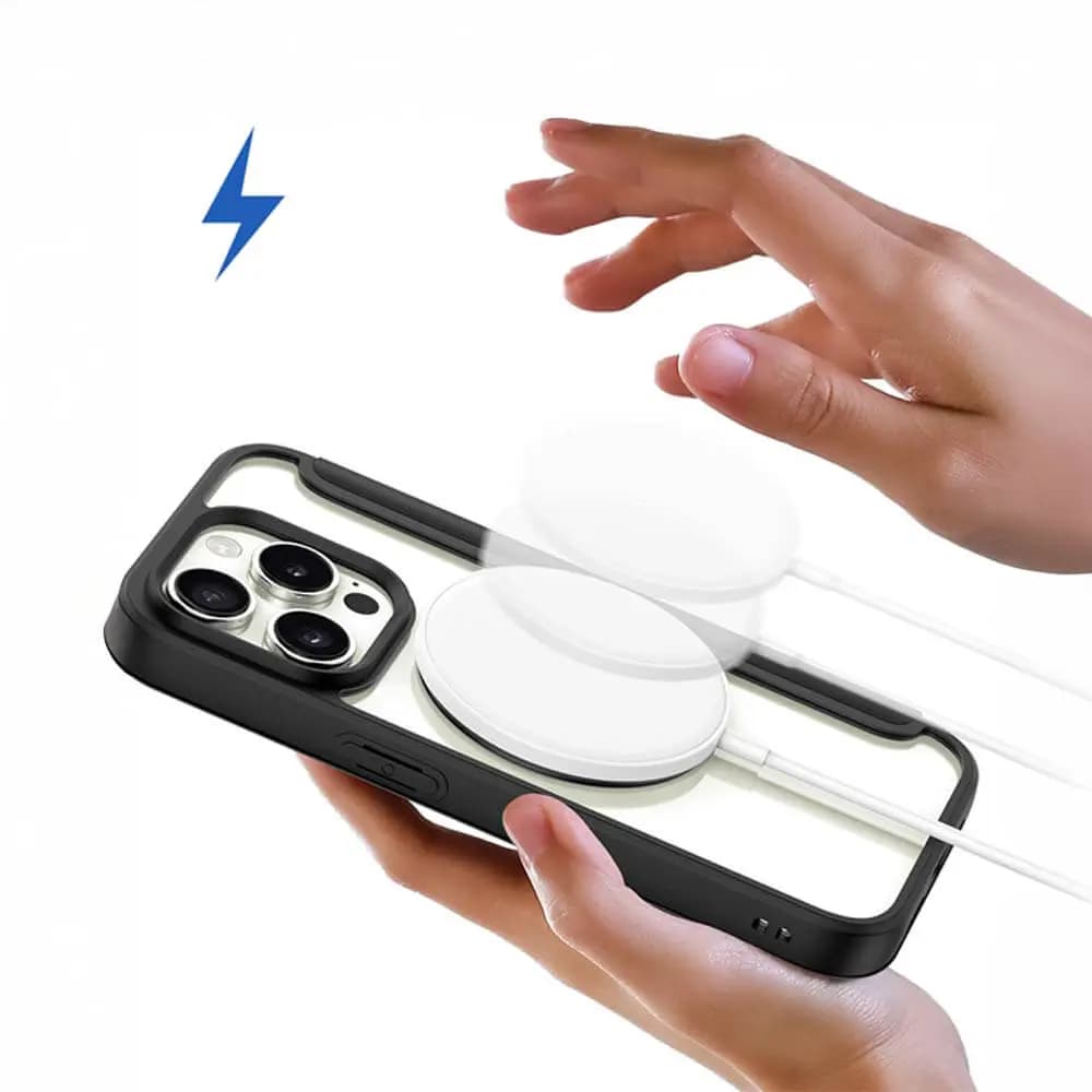 Housse folio MagSafe iPhone 15 Pro – Dux Ducis Skin X Pro Bleu - Vue 7