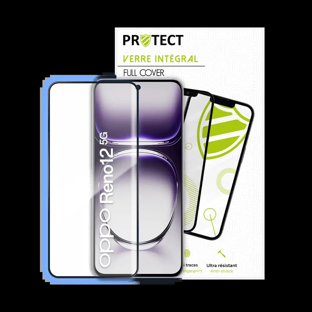 Verre trempé intégral 5D 9H – protection écran OPPO Reno12 5G – PROTECT Noir - Vue 16