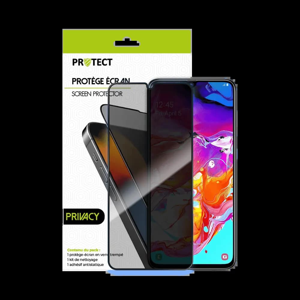 Verre trempé anti-espions 9H – Samsung Galaxy A70 – PROTECT Transparent - Vue 20