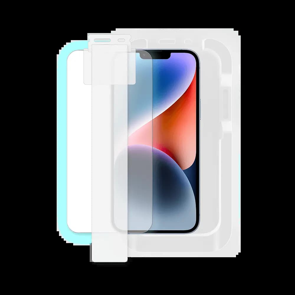 Verre trempé (x2) Apple iPhone 13 Pro Max / 14 Plus - applicateur installation facile - PROTECT - Vue 5