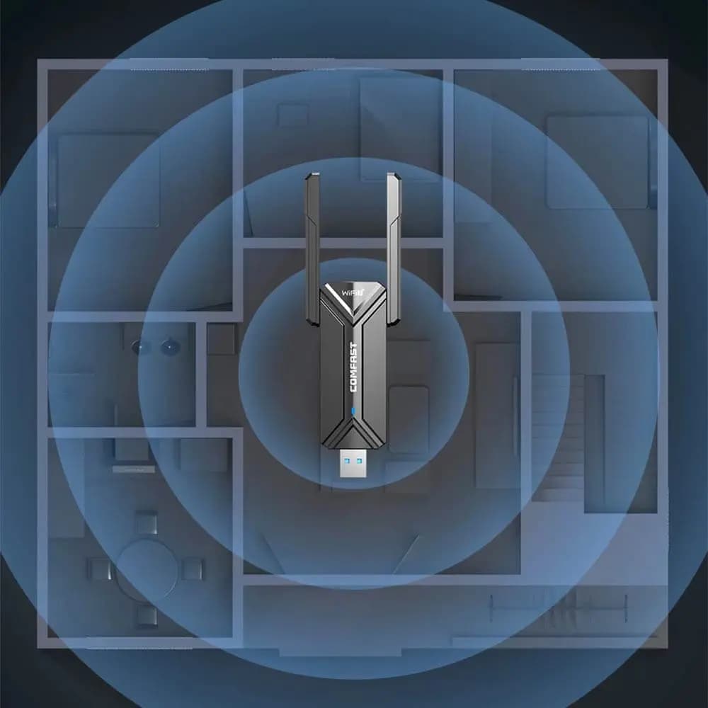 Clé WiFi 7 USB  6500 Mbps tri-bande – Comfast CF-983BE - Vue 56