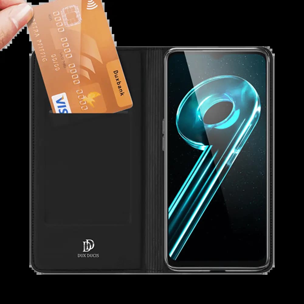 Housse folio Realme 9i 5G porte-carte – Dux Ducis Skin Pro Noir - Vue 3