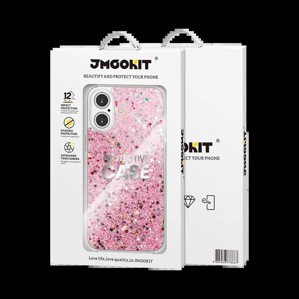 Coque de Protection Twinkle JMGOKIT pour Apple iPhone 16 Plus Rose - Vue 12