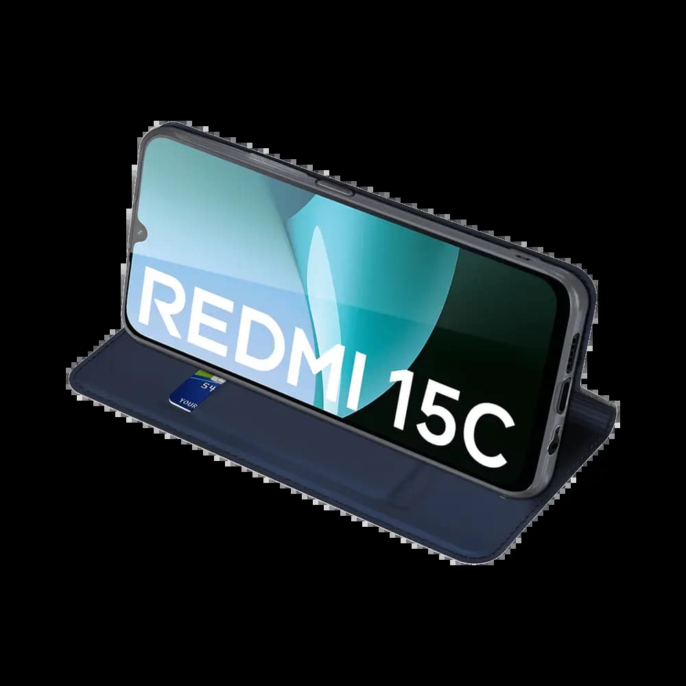 Housse folio Xiaomi Redmi 15C / Poco C85 porte-carte – Dux Ducis Skin Pro Bleu - Vue 16