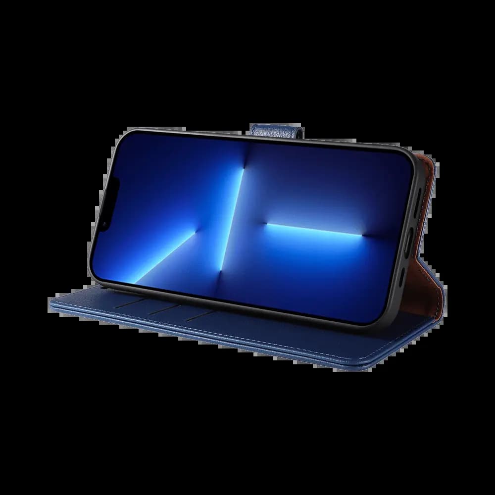 Housse folio anti-RFID iPhone 13 Pro – PROTECT IP011 Bleu Marine - Vue 13