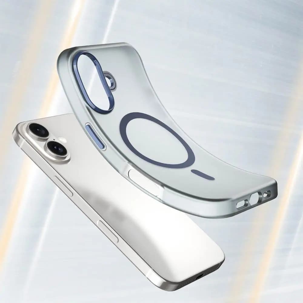 Coque MagSafe bi-matière – iPhone 16 Plus – PROTECT MF-006 Bleu Marine - Vue 4