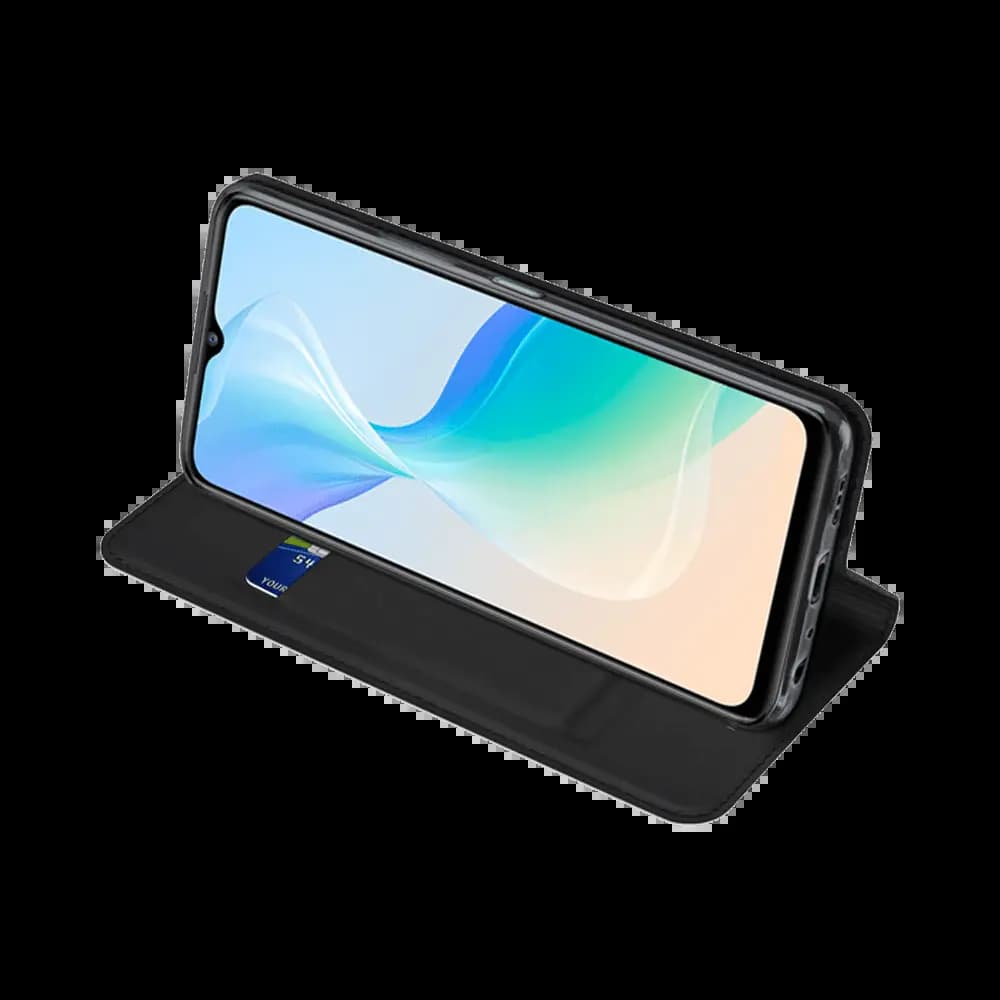 Housse folio Vivo Y76 5G porte-carte – Dux Ducis Skin Pro Noir - Vue 16