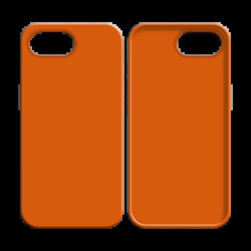Coque silicone iPhone 16e / iPhone 17e - Orange - Vue 8