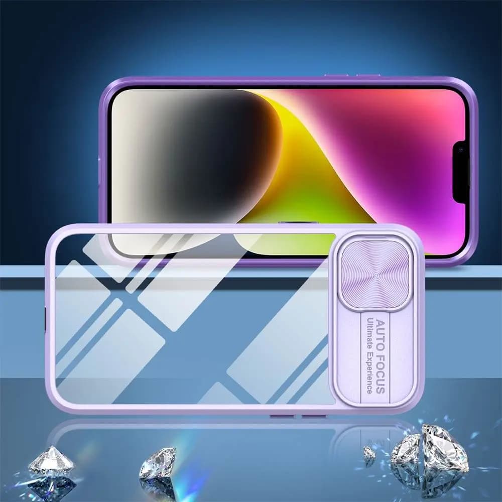 Coque avec cache caméra pour iPhone 13 / 14 / 16e / 17e – PROTECT IE027 Violet - Vue 4