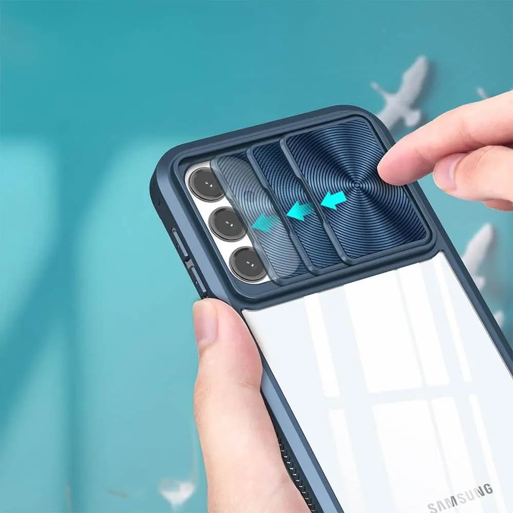 Coque avec cache caméra – Samsung Galaxy A16 – PROTECT IE027 Bleu Marine - Vue 7