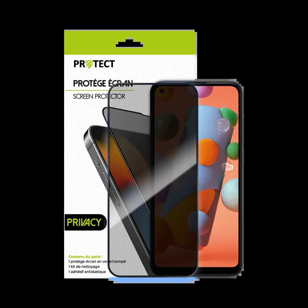 Verre trempé anti-espions 9H – Samsung Galaxy A11 – PROTECT Transparent - Vue 20