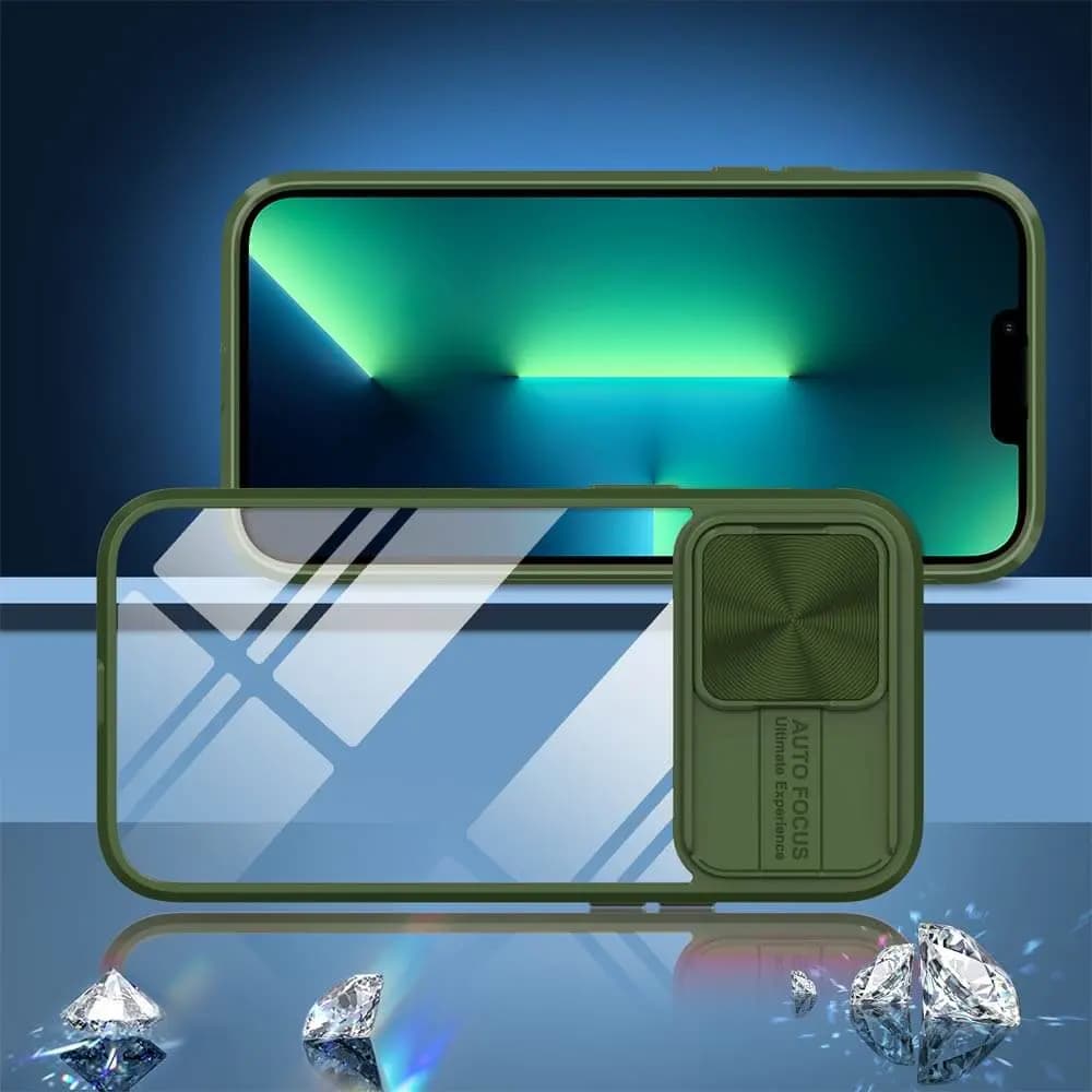 Coque avec cache caméra – iPhone 13 Pro Max – PROTECT IE027 Vert Foncé - Vue 4