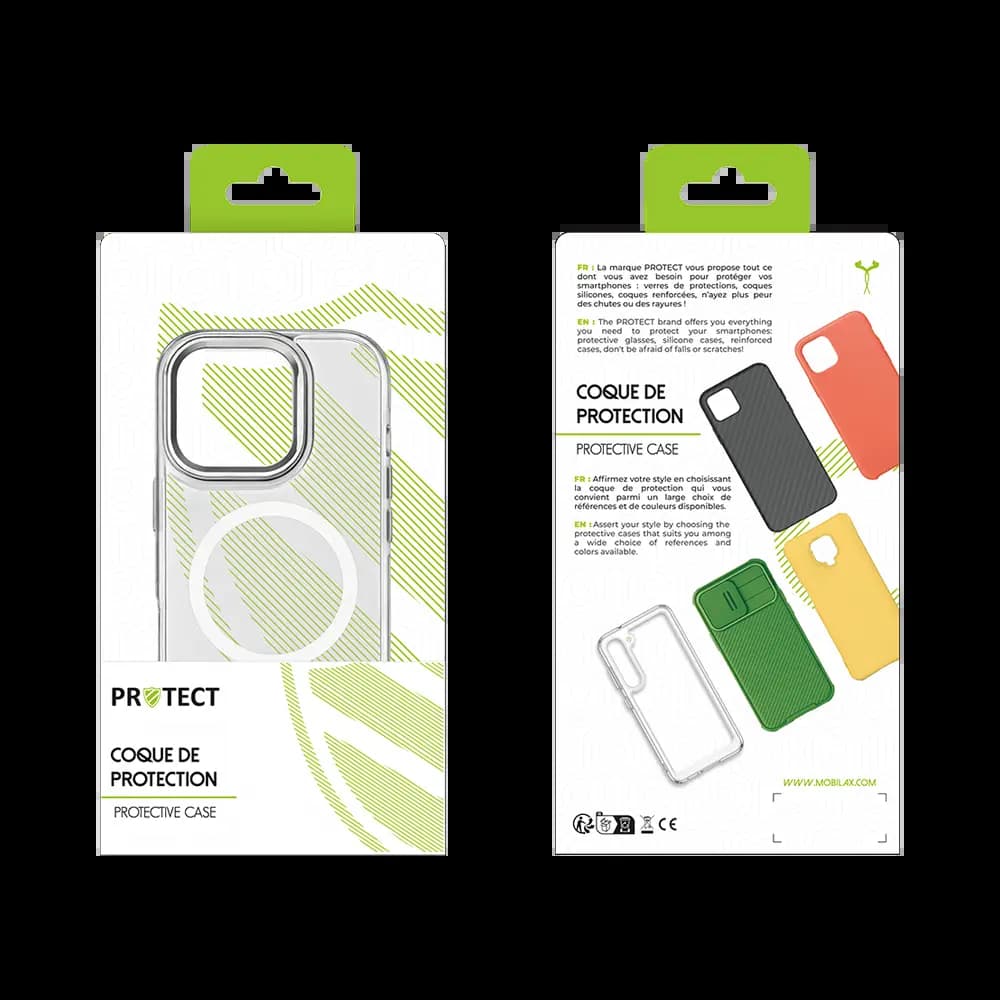 Coque MagSafe antichoc iPhone 16 Pro Max – PROTECT MS01 Blanc - Vue 12