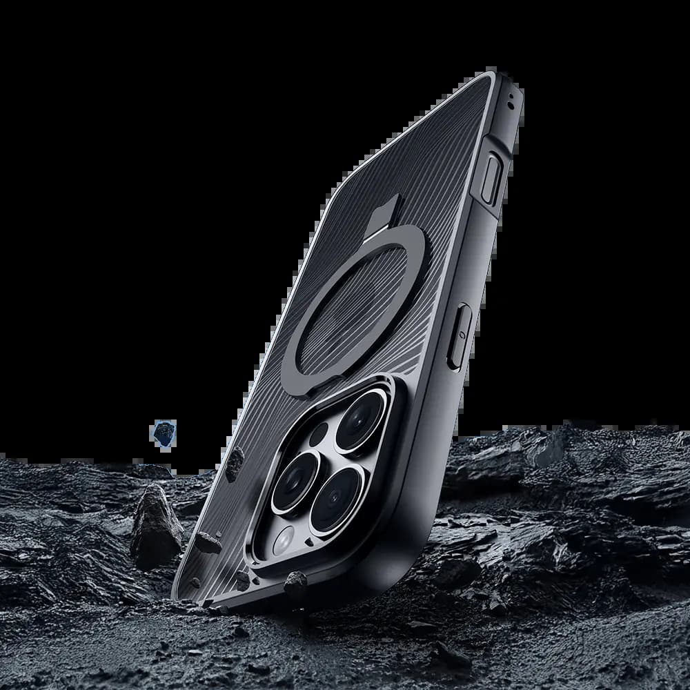 Coque MagSafe avec support – iPhone 16 Pro Max – Dux Ducis Aimo Mag Noir - Vue 18