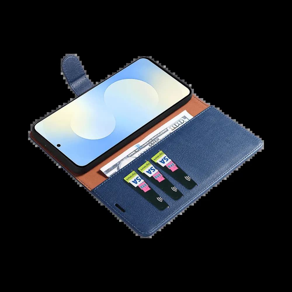 Housse folio anti-RFID Samsung Galaxy S26 – PROTECT IP011 Bleu Marine - Vue 13